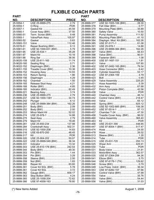 flxible coach parts - ABC Companies