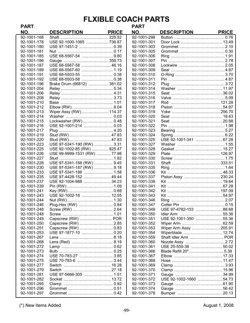 flxible coach parts - ABC Companies