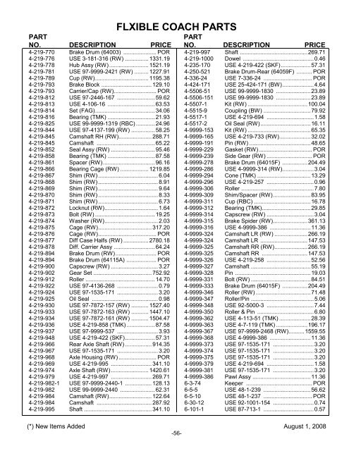 flxible coach parts - ABC Companies