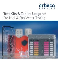 Test Kits & Tablet Reagents For Pool & Spa Water ... - Orbeco-Hellige