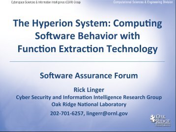 The Hyperion System: CompuZng Software ... - Build Security In