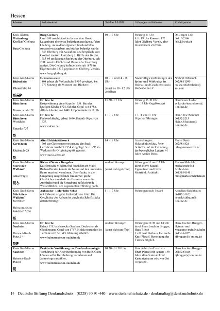 Programm als PDF herunterladen - Tag des offenen Denkmals