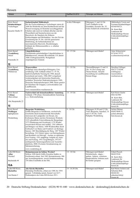 Programm als PDF herunterladen - Tag des offenen Denkmals