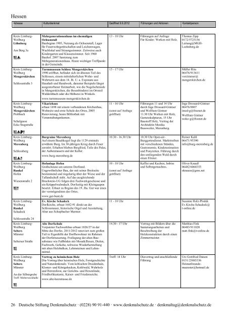 Programm als PDF herunterladen - Tag des offenen Denkmals