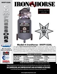 ironHorse - iHVp1520L - Air Compressors Direct