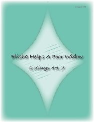 Elisha Helps A Poor Widow