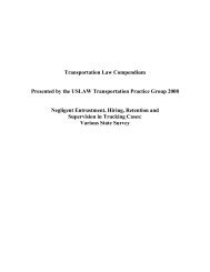 Transportation Compendium - USLAW NETWORK, Inc