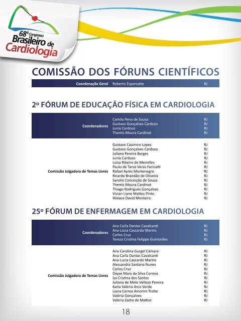 RJ - 66 Congresso Brasileiro de Cardiologia - Sociedade Brasileira ...