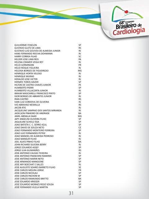 RJ - 66 Congresso Brasileiro de Cardiologia - Sociedade Brasileira ...