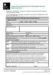 Liquor Permit Application for Maningrida General Restricted Area