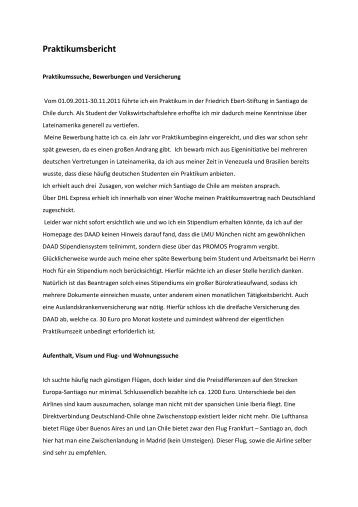 Beispiel für einen Praktikumsbericht