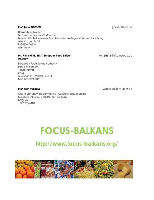 PROGRAM - 2ND OPEN SEMINAR “FOCUS on FOOD consumers in ...