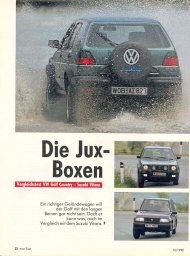 Vergleich mit Suzuki Vitara - mot - 16/1990 - VW Golf Country - Fansite