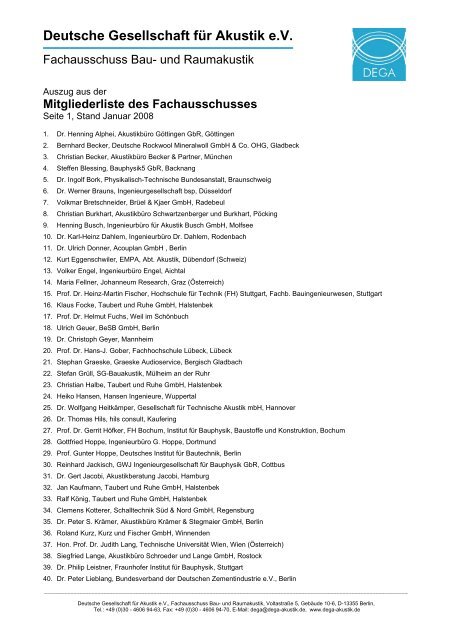 PDF (20 kB) - Deutsche Gesellschaft für Akustik eV