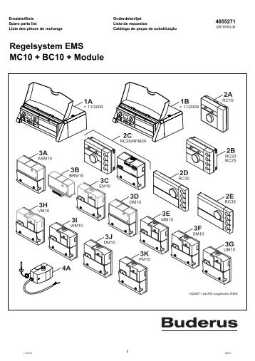 Regelsystem EMS MC10 + BC10 + Module - Buderus