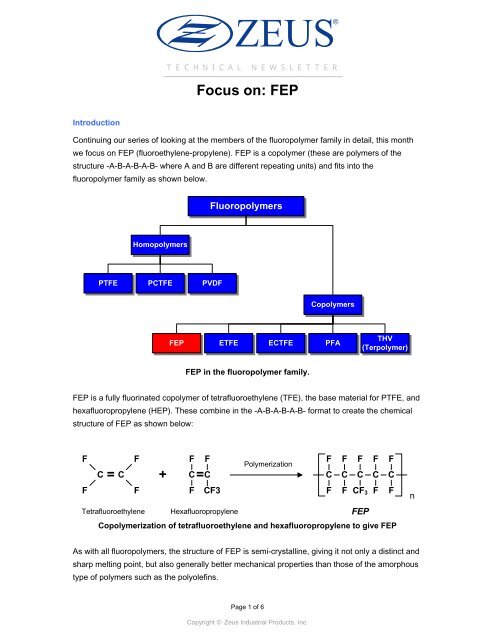 Focus on: FEP - Zeus Industrial Products, Inc.