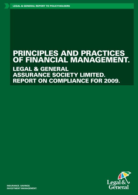 principles and practices of financial management. - Legal & General