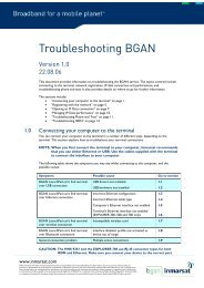 Troubleshooting BGAN - Inmarsat