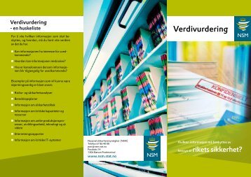 Verdivurdering - NSM