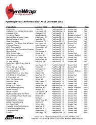 FyreWrap Project Reference List - As of December 2011 - Unifrax