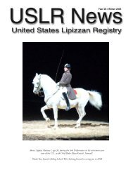 Winter 2006 - United States Lipizzan Federation