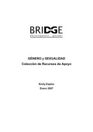 GÃ©nero y Sexualidad - Bridge - Institute of Development Studies