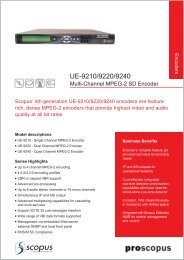 UE-9210/9220/9240 - TBC Integration