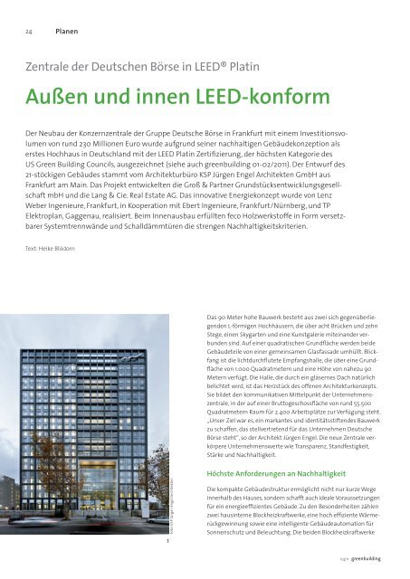 Außen und innen LEED-konform