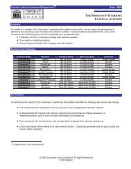 CTLR Ext Audit - Corporate Executive Board