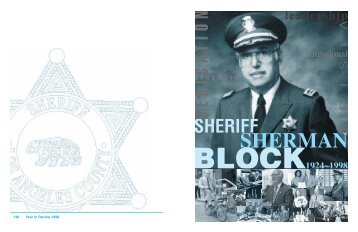 Sheriff Sherman Block - Los Angeles County Sheriff's Department