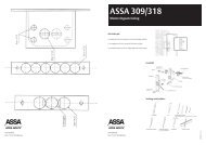ASSA 309 / 318 TillhÃ¥llarlÃ¥s, monteringsanvisning - ASSA OEM