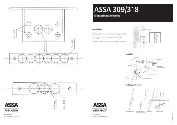 ASSA 309 / 318 TillhÃ¥llarlÃ¥s, monteringsanvisning - ASSA OEM