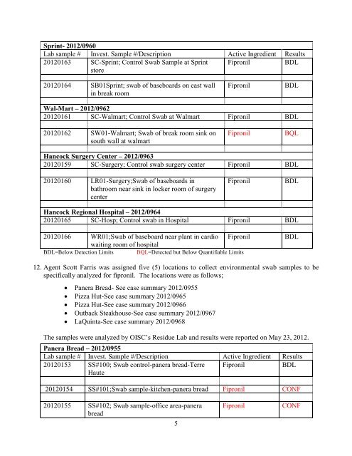 case summary - Office of Indiana State Chemist - Purdue University