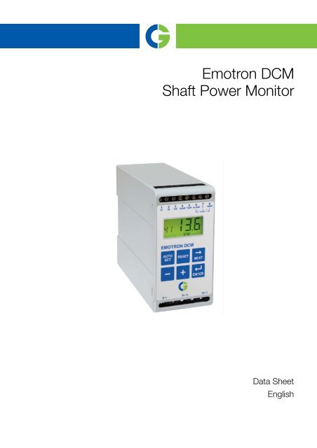 Emotron DCM Shaft Power Monitor