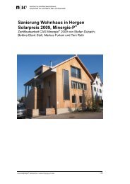 Sanierung Wohnhaus in Horgen Solarpreis 2009, Minergie-P