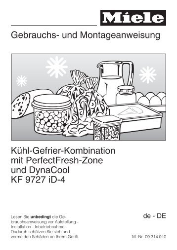 Gebrauchsanweisung Miele Kühl-/Gefrier Kombination ... - VS Elektro