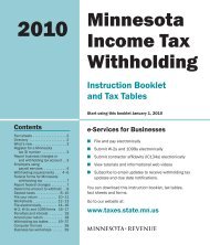 2009 Minnesota Withholding Tax Instructions and Tables