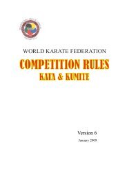 WKF Kata & Kumite Rules Version 6 2009 - The English Karate ...