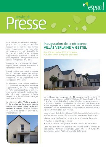 Inauguration de la rÃ©sidence - QSN - Espacil