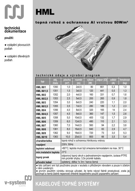 HML - V-System elektro