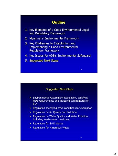 Myanmar's Environmental Legal Framework - GMS-EOC