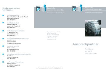 Ansprechpartner - Bayerische Ingenieurekammer-Bau