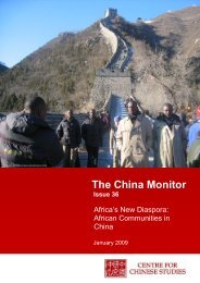 The China Monitor - The Centre for Chinese Studies