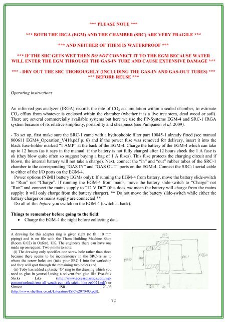 RAINFOR GEM Intensive Plots Manual (pdf) - University of Oxford