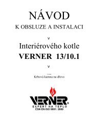 Návod interiérový kotel 13/10.1 - Verner