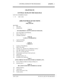 Central Bank of The Bahamas Act - The Bahamas Laws On-Line