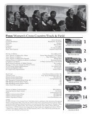 Penn Women's Cross Country/Track & Field - University of Penn ...