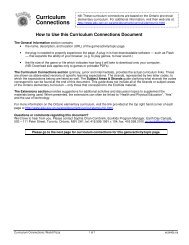 Curriculum Connections - EcoKids