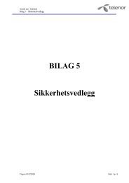 BILAG 5 Sikkerhetsvedlegg - Telenor
