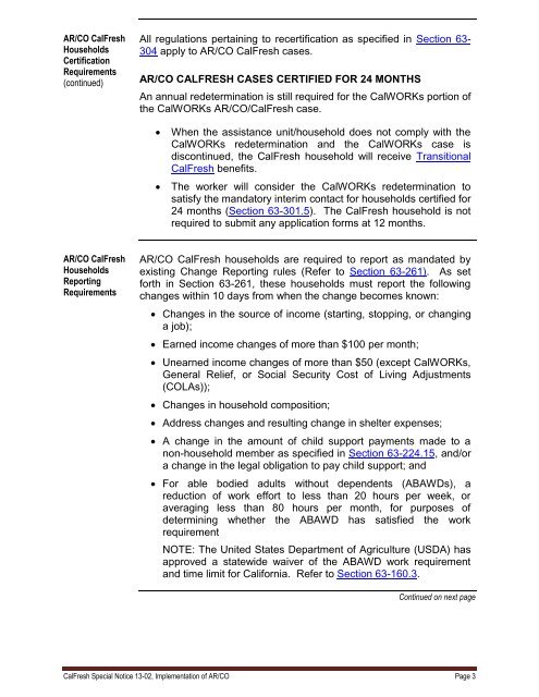 CalFresh Special Notice 13-02 - HHSA Program Guides